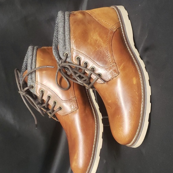 Crevo Shoes Crevo Geoff Mens Chestnut Leather Laceup Ankle